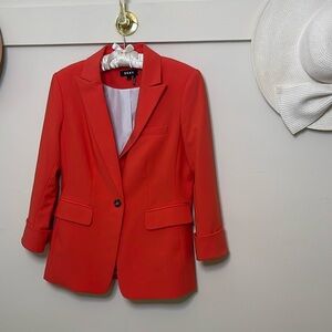 Coral 3/4 sleeve DKNY Blazer